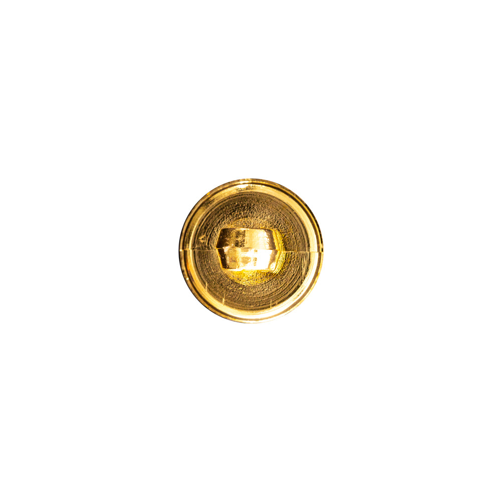 Italian Gold Domed Plastic Shank-Back Button - 18L/11.5mm Detail