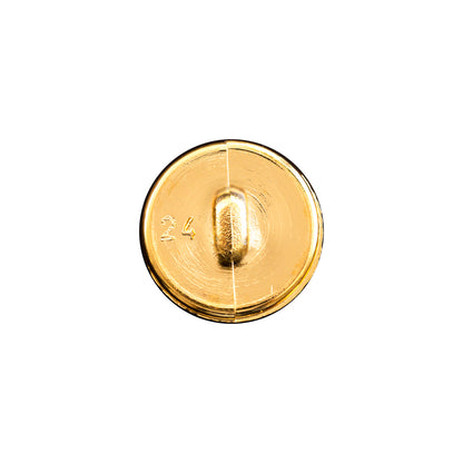 Italian Gold Domed Plastic Shank-Back Button - 24L/15mm Detail