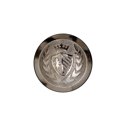 Italian Silver Crest Metal Shank Button - 32L/20mm