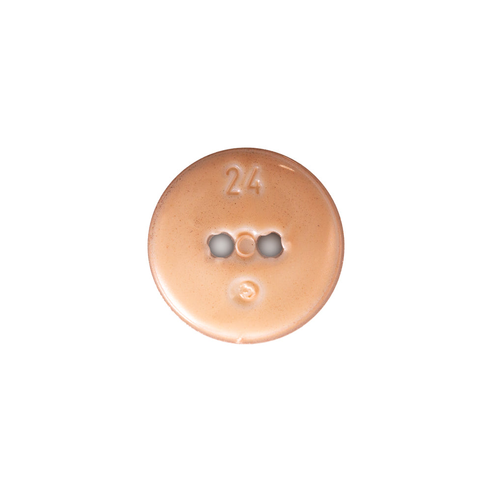 Italian Rose Gold Gravel 2-Hole Button - 24L/15mm - Detail