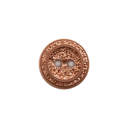 Italian Rose Gold Gravel 2-Hole Button - 24L/15mm