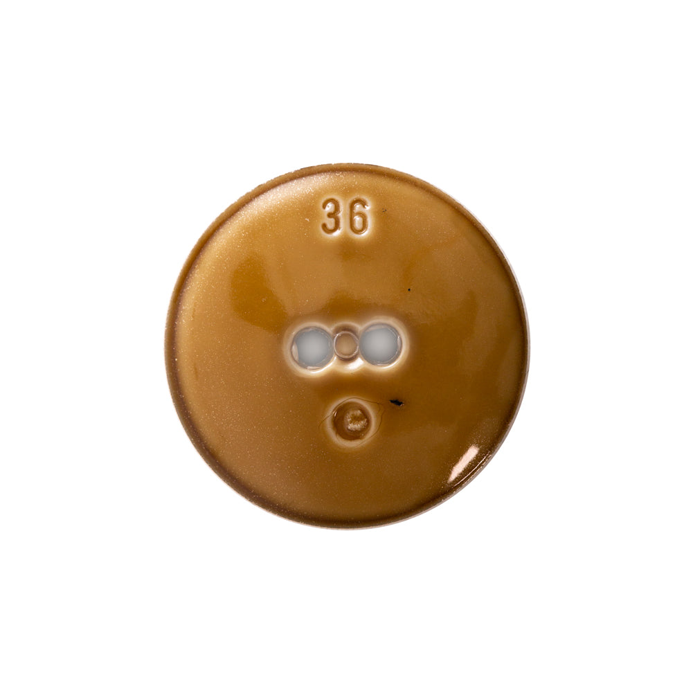 Italian Gold Gravel 2-Hole Button - 36L/23mm - Detail
