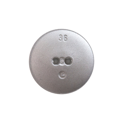 Italian Silver Gravel 2-Hole Button - 36L/23mm - Detail