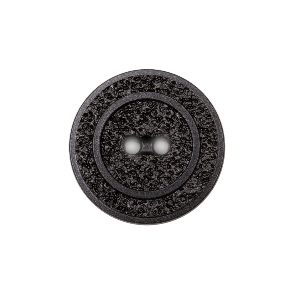 Italian Black Gravel 2-Hole Button - 36L/23mm
