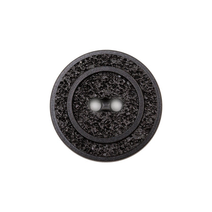 Italian Black Gravel 2-Hole Button - 36L/23mm