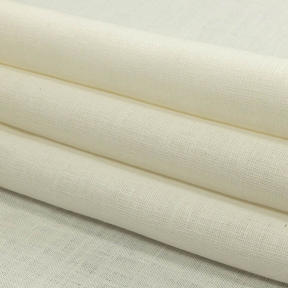 White Heavyweight Linen Woven - Folded