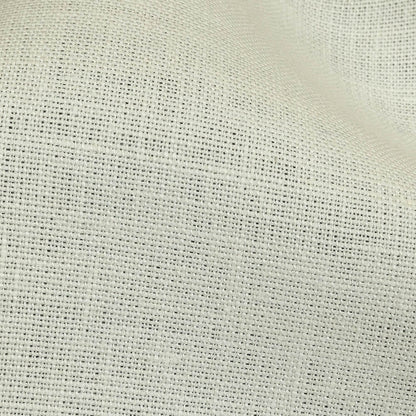 White Heavyweight Linen Woven - Detail
