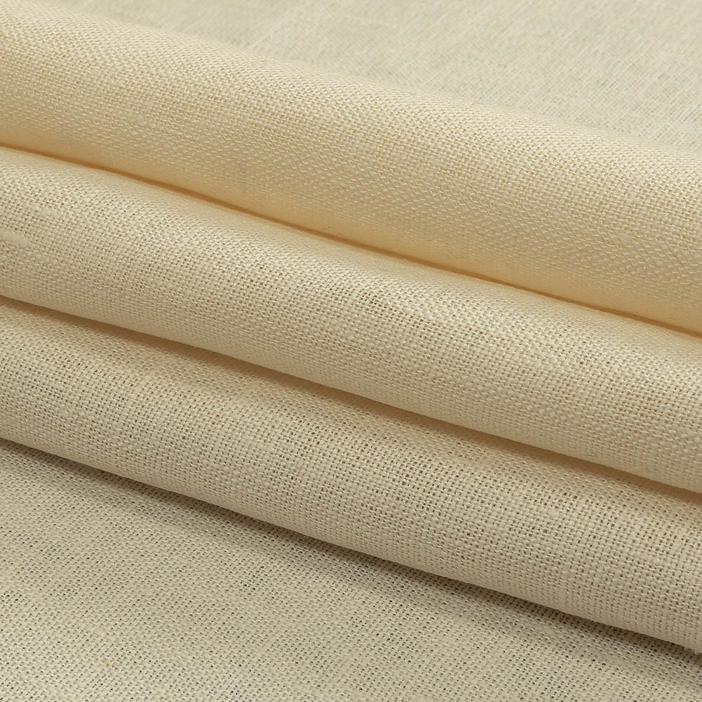 Ecru Heavyweight Linen Woven - Folded