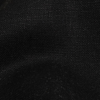Black Heavyweight Linen Woven Detail
