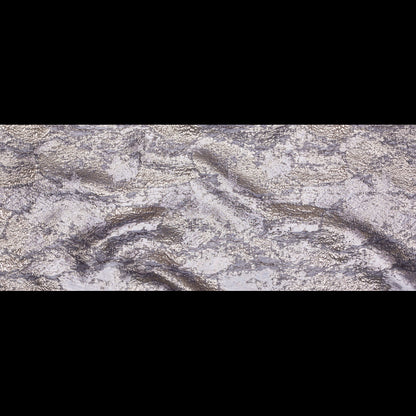 Metallic Aluminum and Orchid Haze Abstract Luxury Brocade Full