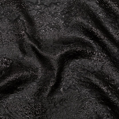 Metallic Black Abstract Luxury Brocade