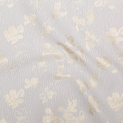 Metallic Aloe Wash and White Sand Floral Luxury Brocade