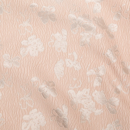 Metallic Dusty Pink and Linen Floral Luxury Brocade