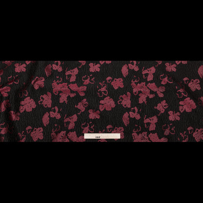 Metallic Black and Rhododendron Floral Luxury Brocade Full