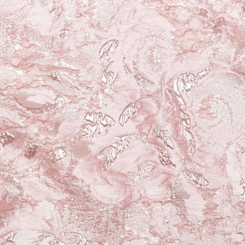 129501 Metallic Pink Dogwood and Pink Icing Rosy Luxury Brocade