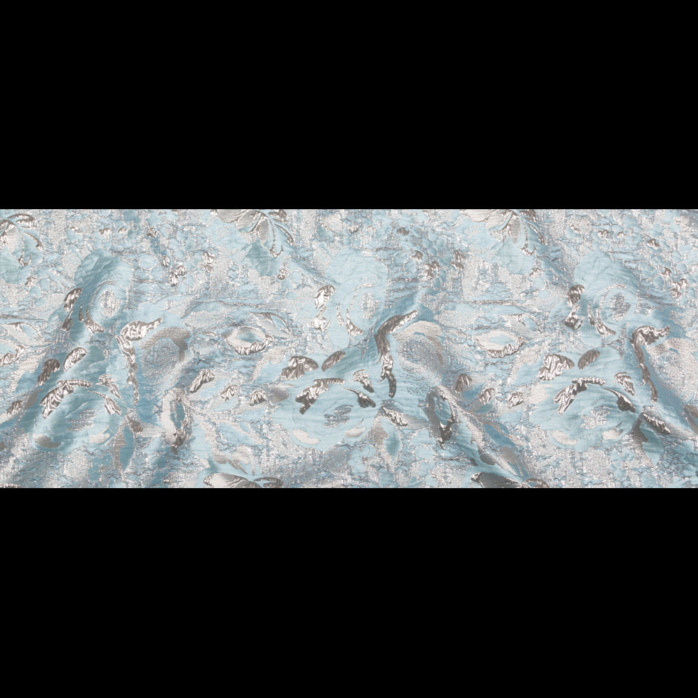 Metallic Zinc and Tourmaline Rosy Luxury Brocade - Full