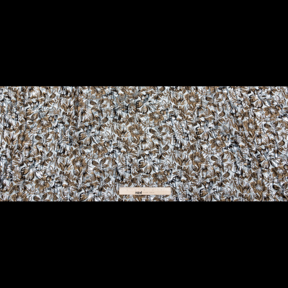 Metallic Quarry and Kangaroo Floral Luxury Brocade - Full