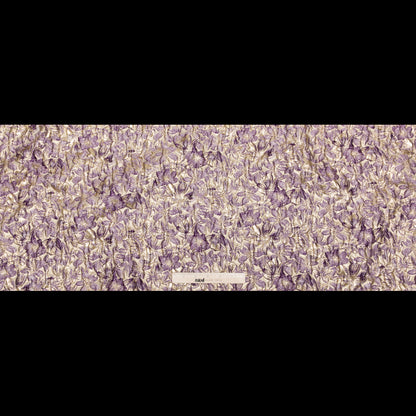 Metallic Sesame and Shadow Purple Floral Luxury Brocade Full