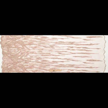 Metallic Etherea Fancy Beaded and Embroidered Lace with Scalloped Edges - Full