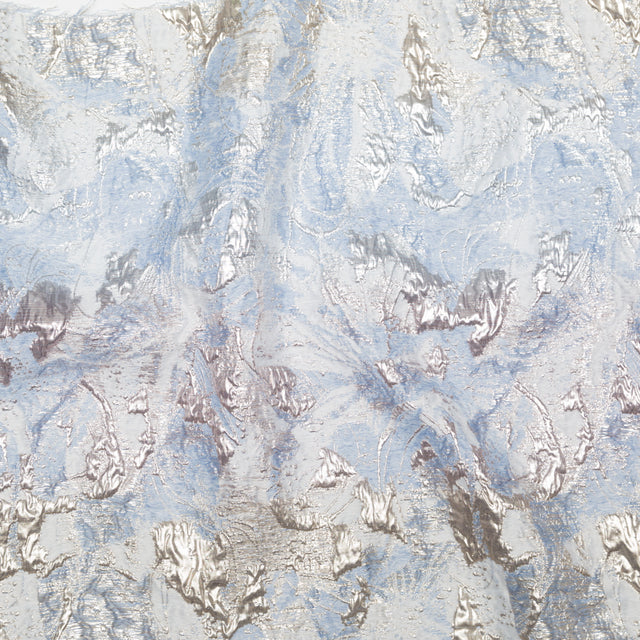 Metallic Golden Egg, Plein Air and Kentucky Blue Abstract Luxury Brocade