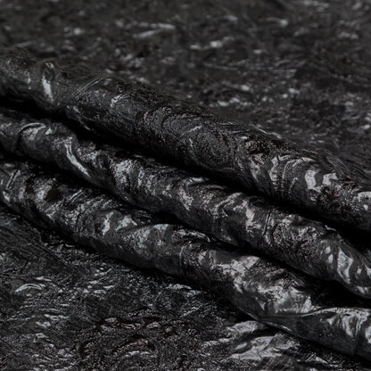 Metallic Gunmetal and After Dark Floral Luxury Double Layer Organza Brocade - Detail