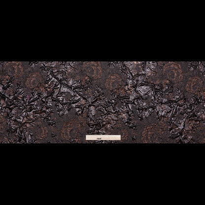 Metallic Two Penny and Black Floral Luxury Double Layer Orangza Brocade Folded