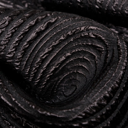 Metallic Black Spirals Luxury Organza Brocade - Detail