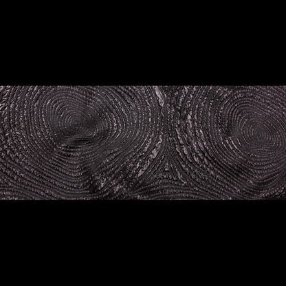 Metallic Black Spirals Luxury Organza Brocade - Full