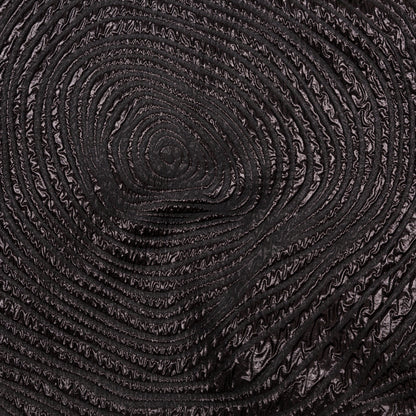Metallic Black Spirals Luxury Organza Brocade
