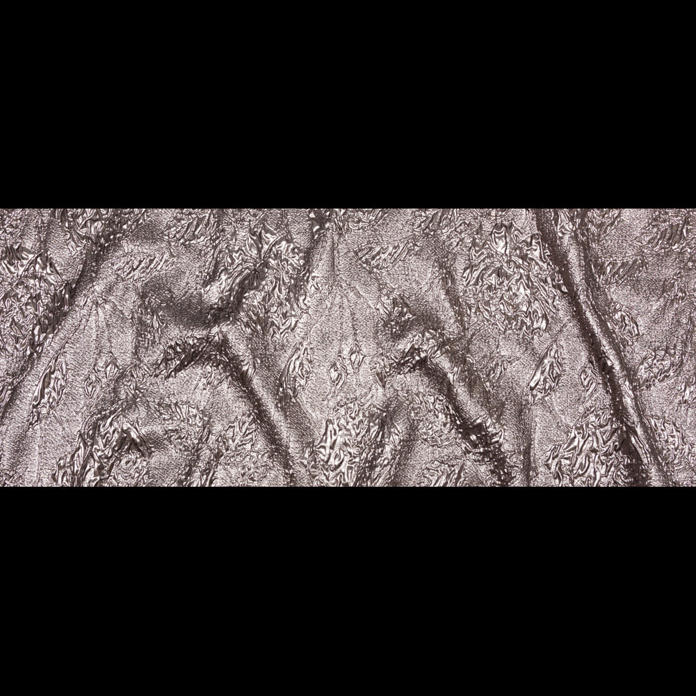 Metallic Cinder Crinkled Luxury Brocade - Full