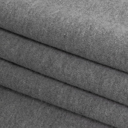 Heathered Dapple Gray and White Cotton Blend French Terry - Folded