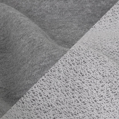 Heathered Dapple Gray and White Cotton Blend French Terry - Detail