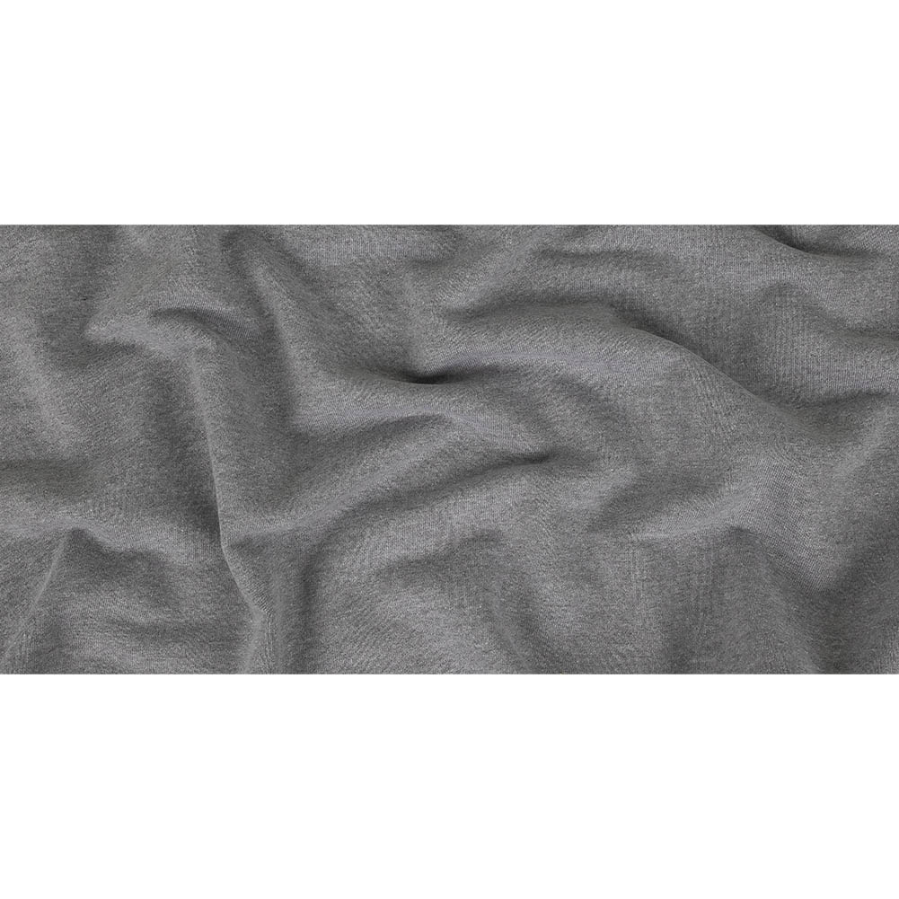 Heathered Dapple Gray and White Cotton Blend French Terry - Full