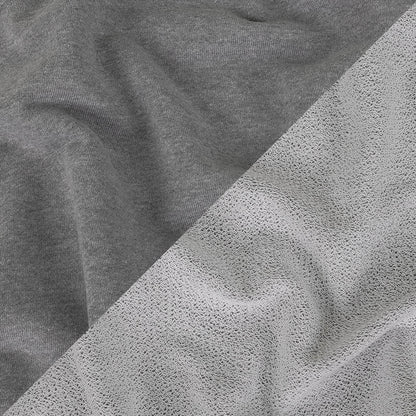 Heathered Dapple Gray and White Cotton Blend French Terry