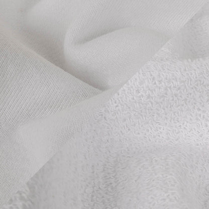 White Cotton Blend French Terry - Detail