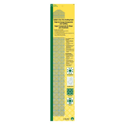 Dritz Quilter's See-Thru Drafting Ruler - 18" x 2"