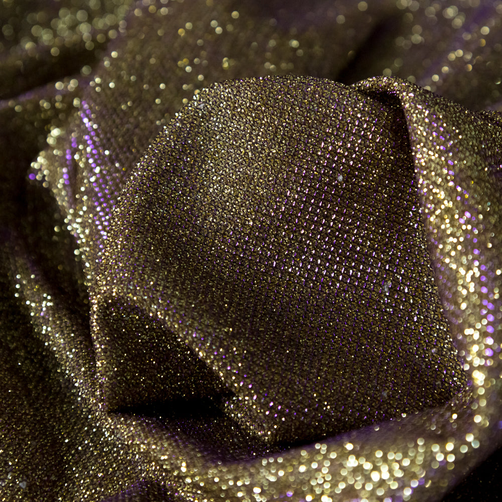 Andromeda Purple and Gold Two-Tone Galaxy Lame - Full