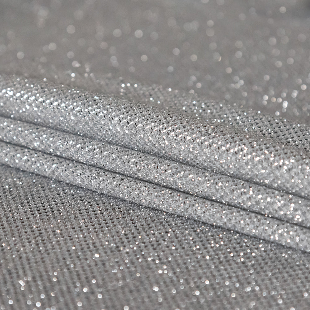 Andromeda Silver Two-Tone Galaxy Lame - Detail