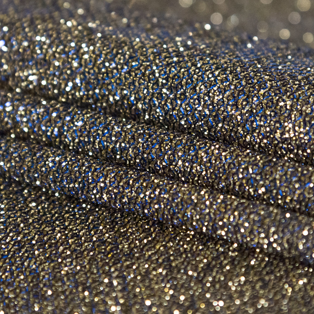 Two-Tone Galaxy Lame - Blue and Gold - Andromeda Collection Detail