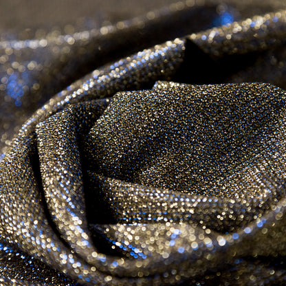 Two-Tone Galaxy Lame - Blue and Gold - Andromeda Collection Full