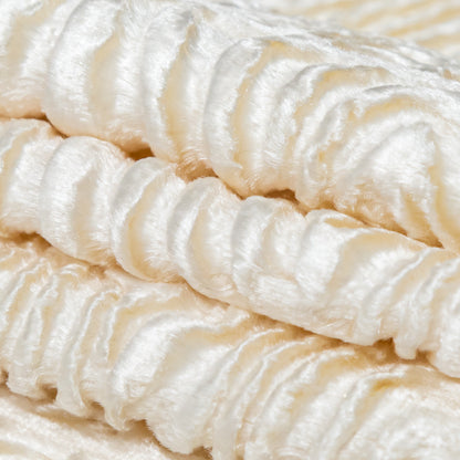 Premium Sweet Corn Woodgrain Faux Persian Lamb Fur - Detail