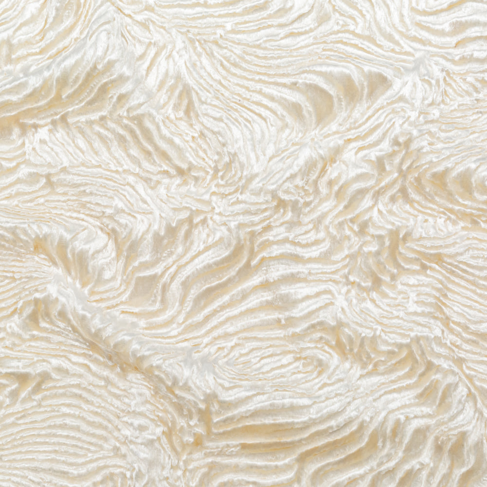 Premium Sweet Corn Woodgrain Faux Persian Lamb Fur