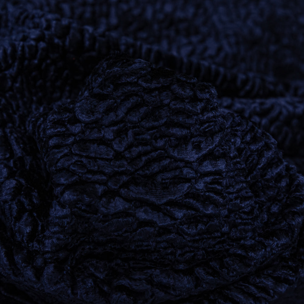 Premium Dark Navy Faux Persian Lamb Fur - Full