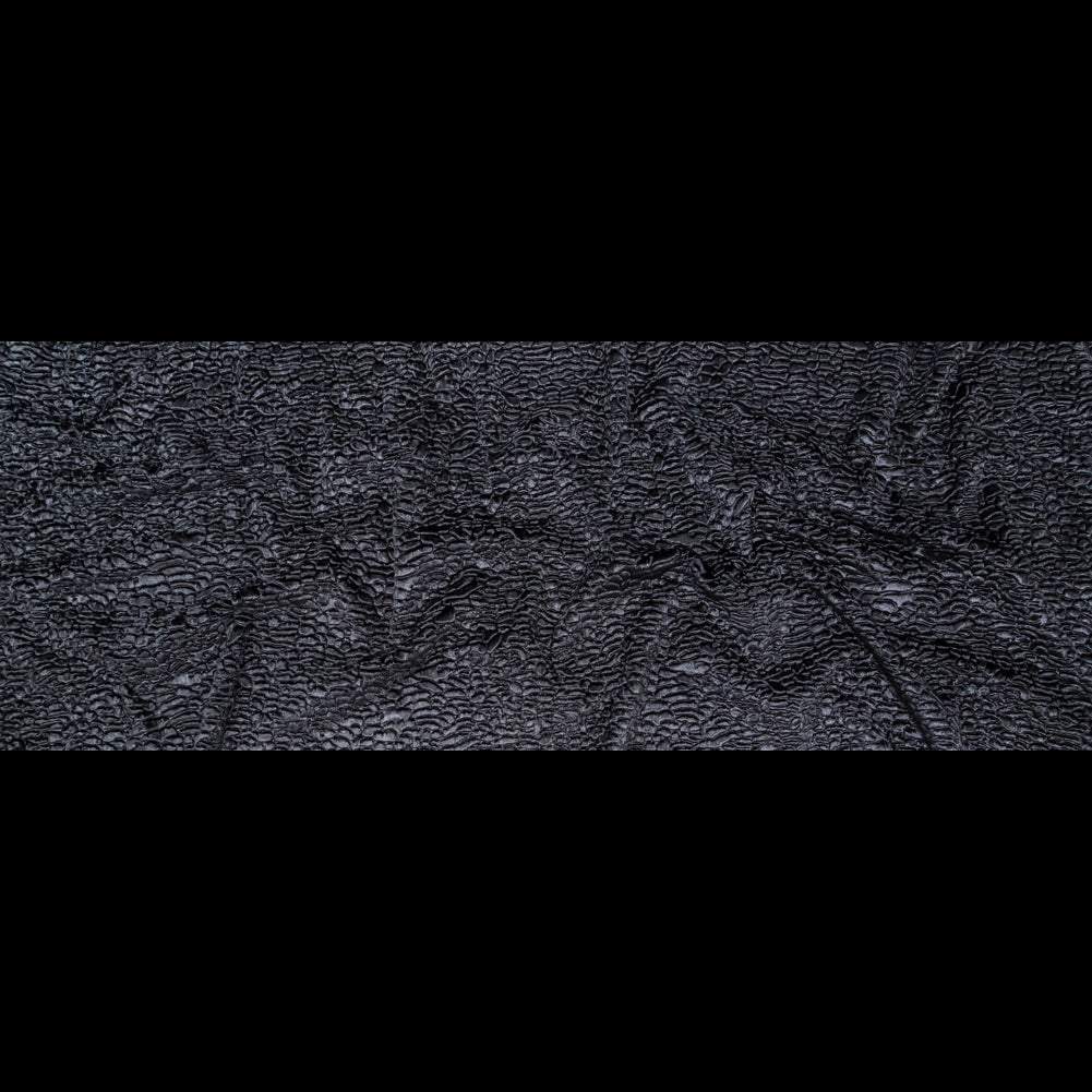 Premium Black Bean Faux Persian Lamb Fur - Folded