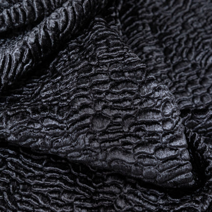 Premium Black Bean Faux Persian Lamb Fur - Full