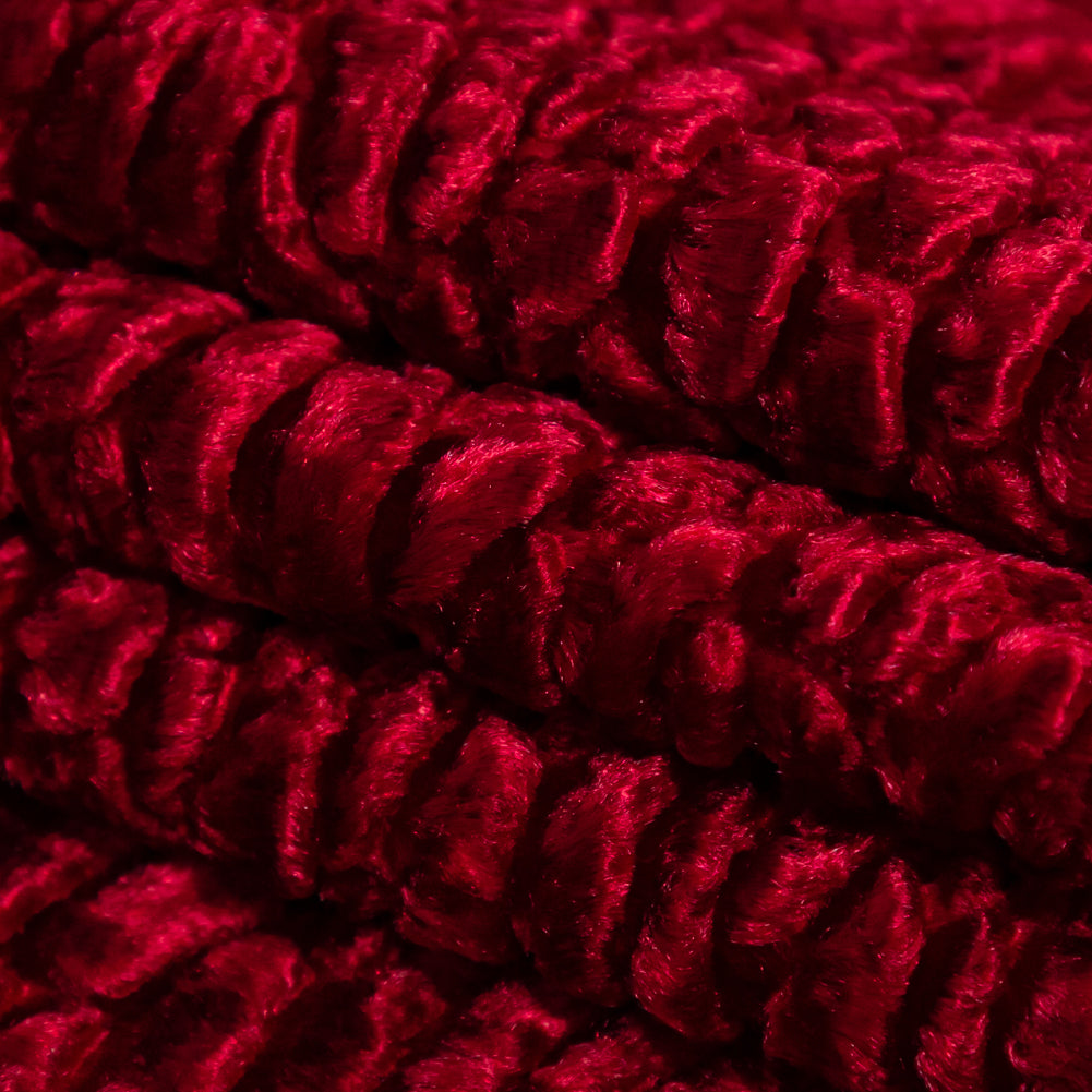 Faux Persian Lamb Fur - Red - Annette Collection Detail