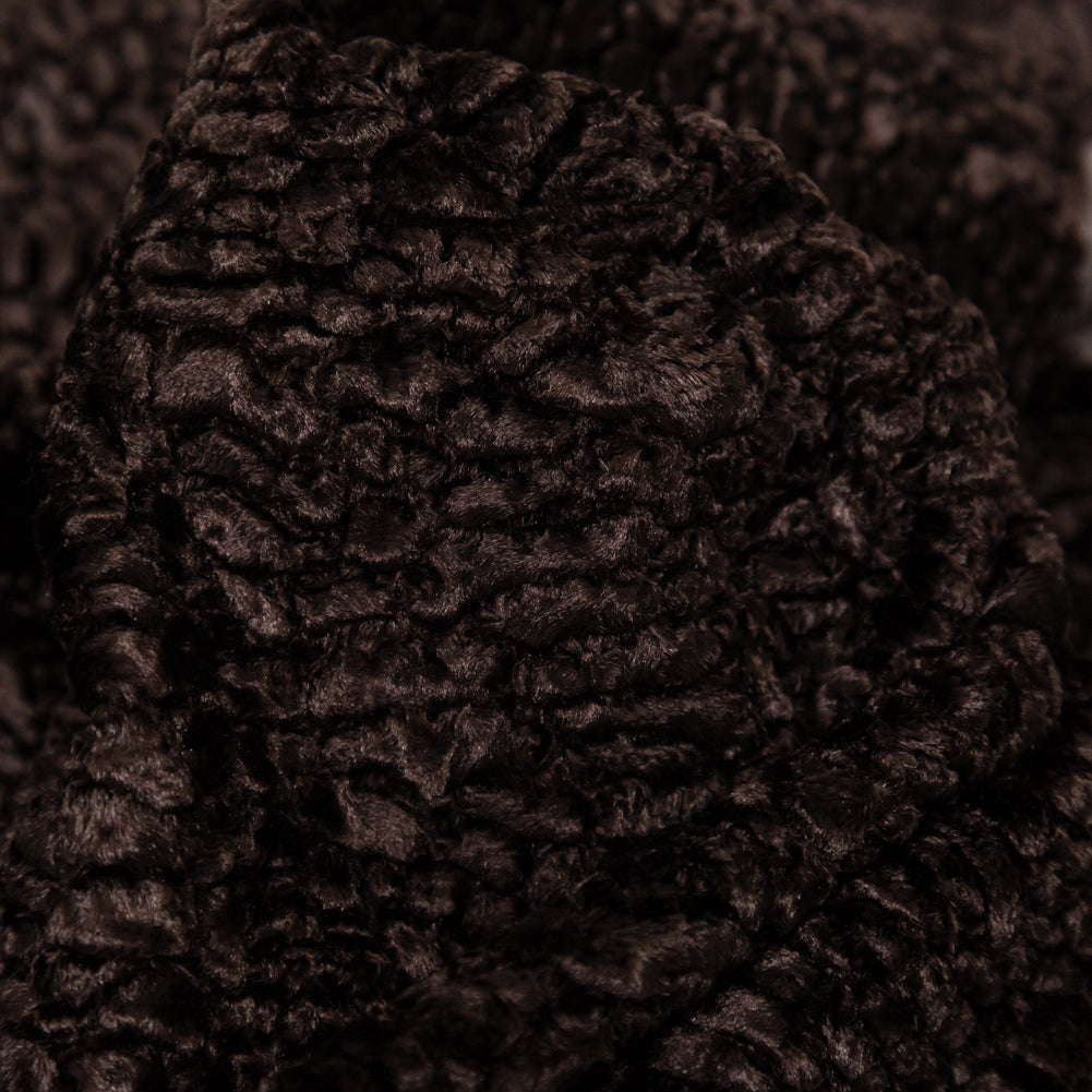 Premium Brown Faux Persian Lamb Fur - Full