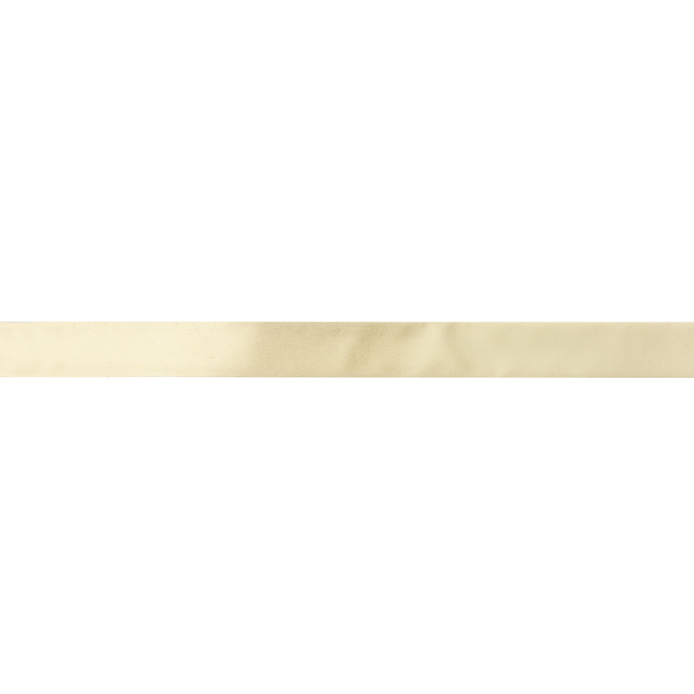 Italian Bleached Sand Faux Leather Foldover Bias Tape - 0.625