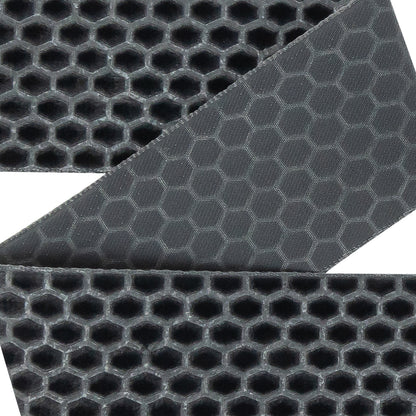 Italian Gray Honeycomb Velvet Burnout Trim - 1.4375" Detail