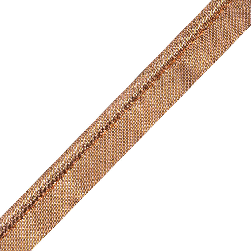 Italian Copper Metallic Piping with Lip - 0.625 - Detail